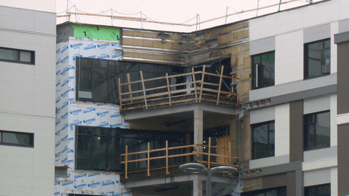 Fire damaged baclony