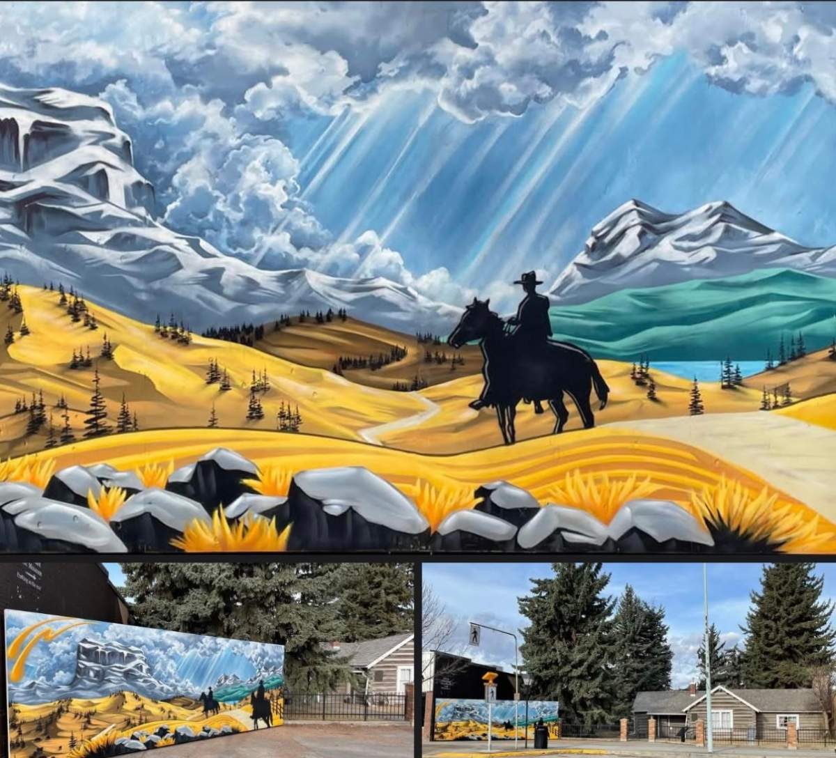 A photo of a mural in an alleyway