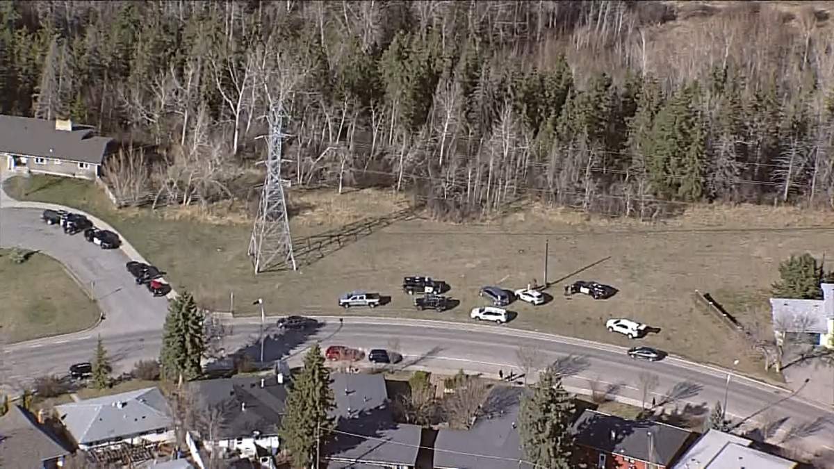 Calgary police are investigating the discovery of possible human remains in a wooded area near the golf course at Shaganappi point.
