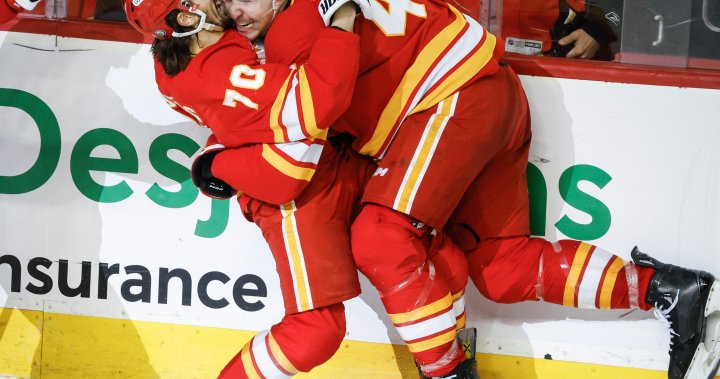 първия целта на Mikael Backlund да даде преднина на Калгари