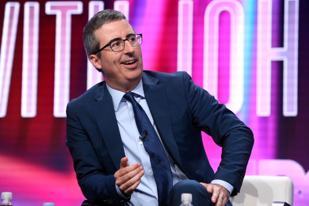 John Oliver speaks to an audience in this undated photo.