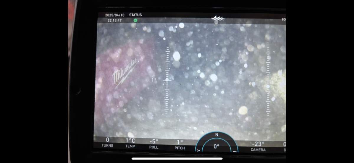 Images taken from Okanagan Lake after a missing person was found in their truck following a mudslide on Westside Road.