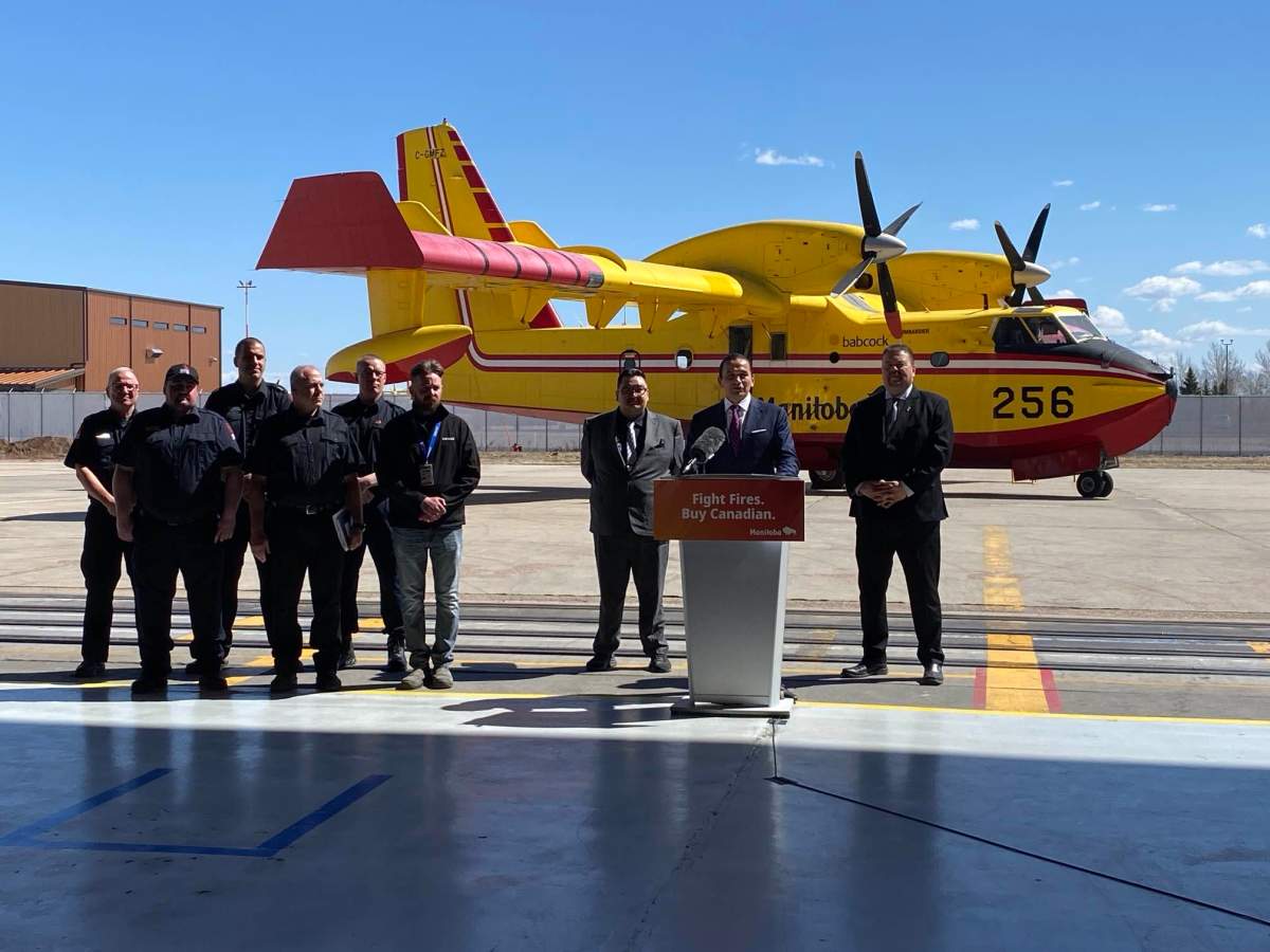 Manitoba announced the purchase of three new water bombers.