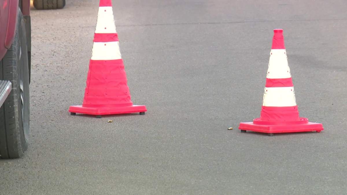 Bullets were found on the ground after Edmonton police responded to a shooting near 72 Street and 149 Avenue in the Kilkenny neighbourhood on Sunday, April 6, 2025.