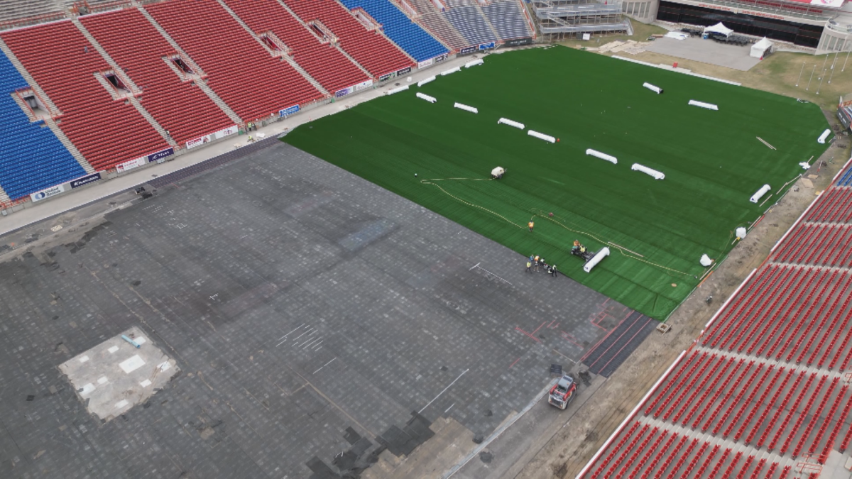 Ariel shot of McMahon Stadium