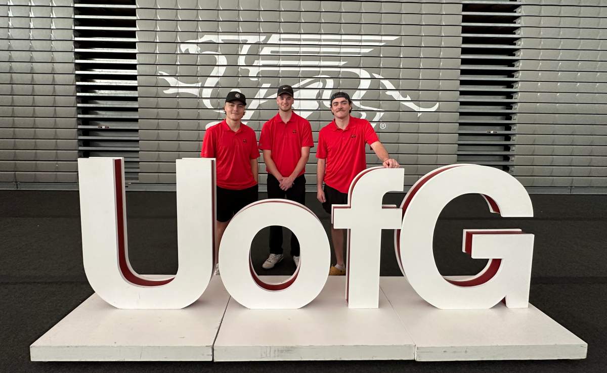 Ljungberg (left), Patry (middle) and Fischer (right) watched the preliminary round after their appearance in an interview caught the attention of PGA Tour player Corey Conners, of Listowel, Ont.