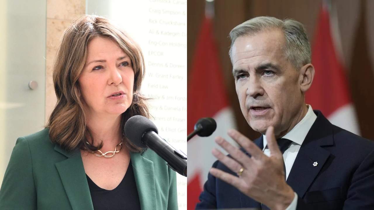 Alberta premier suggests Mark Carney has issues with 'strong conservative women' | Globalnews.ca