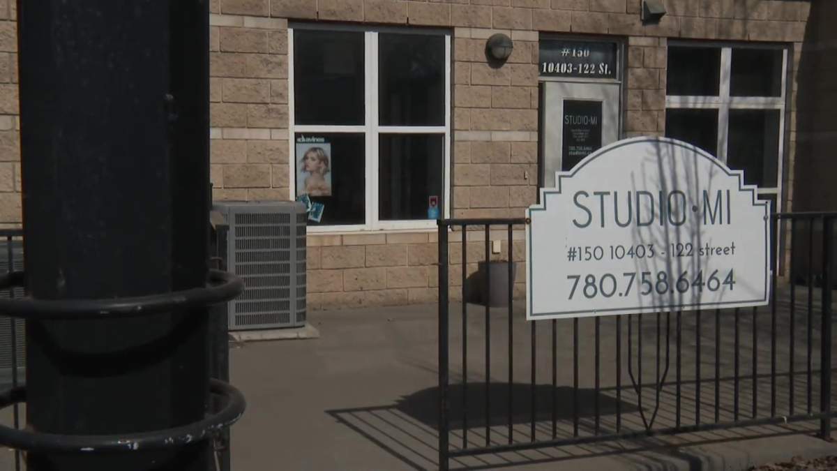 Kim Tran owns Studio Mi!, a hair salon in Glenora Gates condo building facing 104 Avenue, between 121 and 122 streets. She's fed up with Valley Line LRT construction and is moving her business elsewhere. Photo taken April 4, 2025.