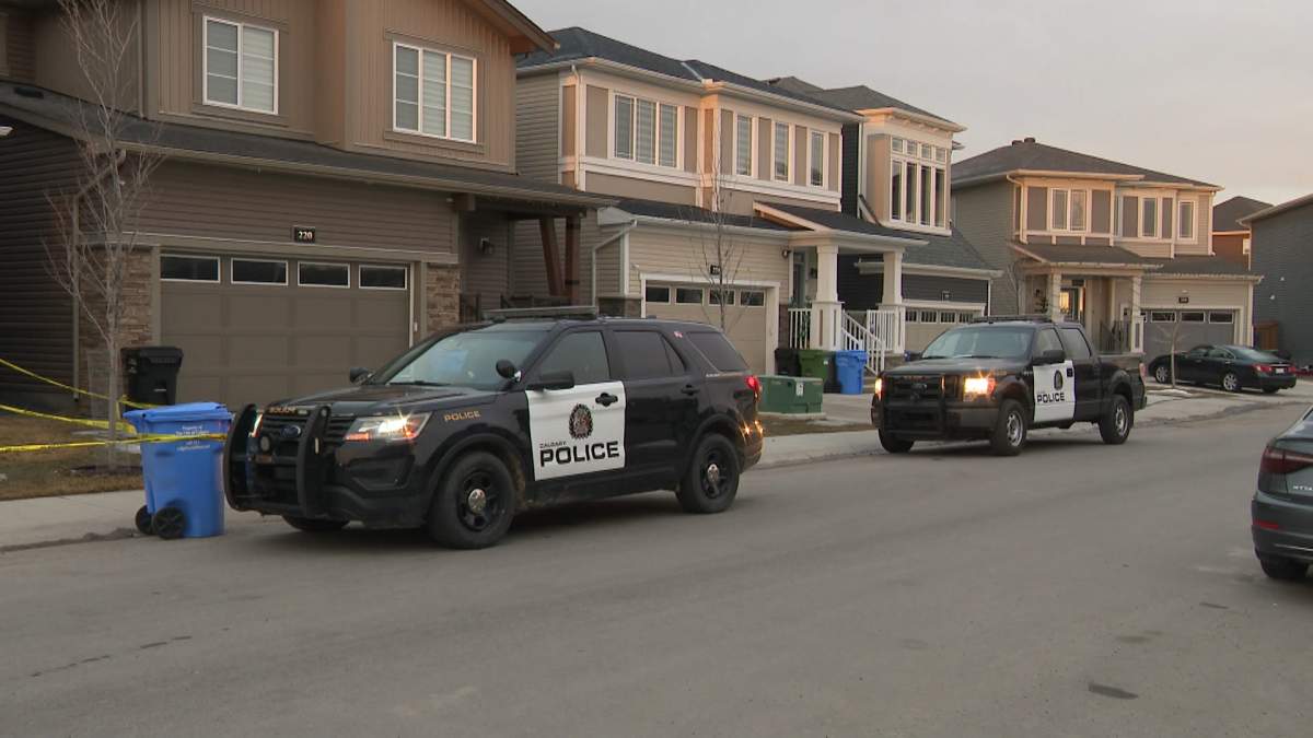 Calgary police homicide investigators were still on scene Tuesday morning investigating a man's death after they were initially called out Monday afternoon to reports of a break and enter.