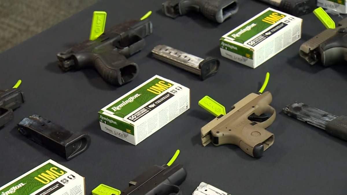 Two Calgary men face a total of almost forty charges after police seized $70,000 worth of drugs, 11 firearms, several rounds of ammunition and $6,000 in cash.