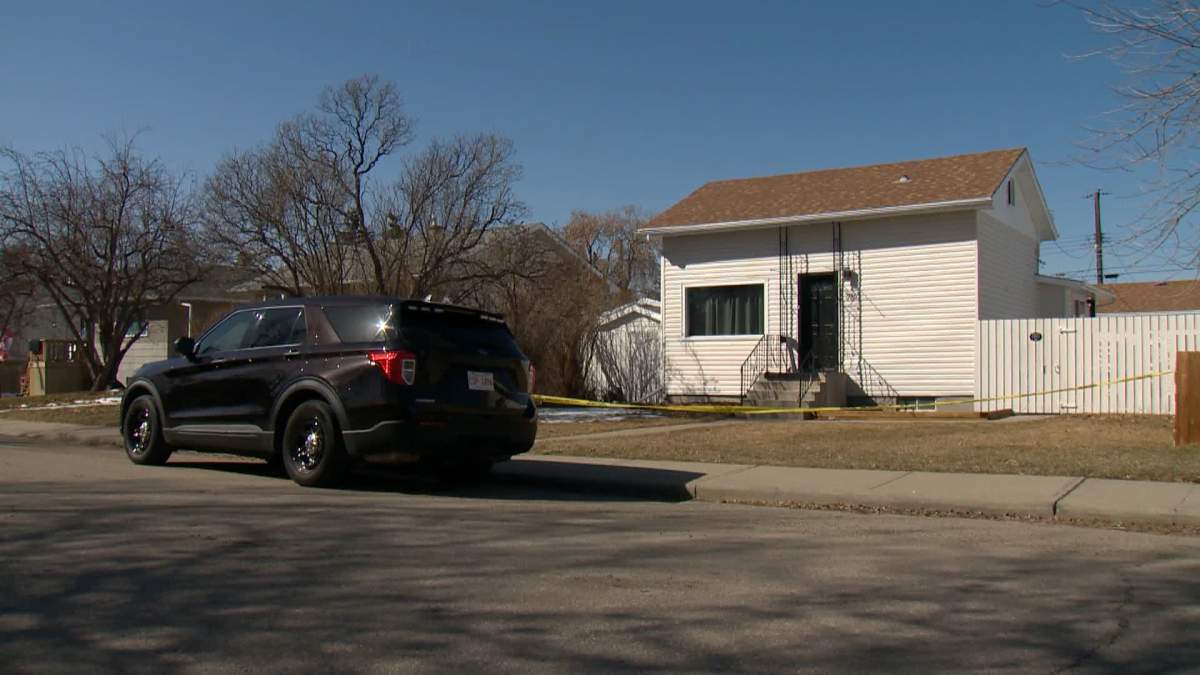 The Calgary police homicide unit is investigating after a woman was found dead in this house in the community of Ogden Friday evening.