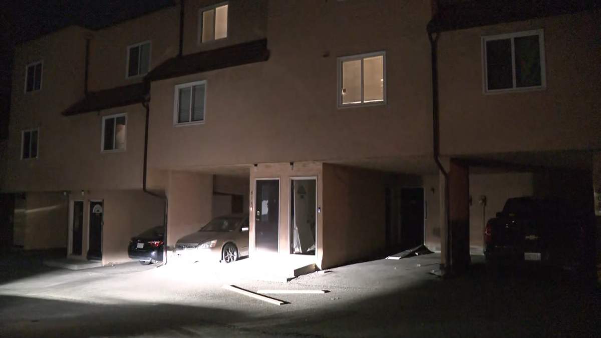 Calgary police believe an altercation took place at this home on Rundlehorn Circle early Friday morning that sent a man to hospital in critical condition with stab wounds.