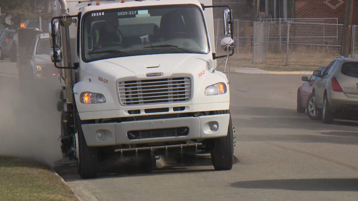 The city of Calgary's 30 sweepers are expected to remove about 50,000 tonnes of gravel, sand and other material from more than 17,000 kilometres of city roads.