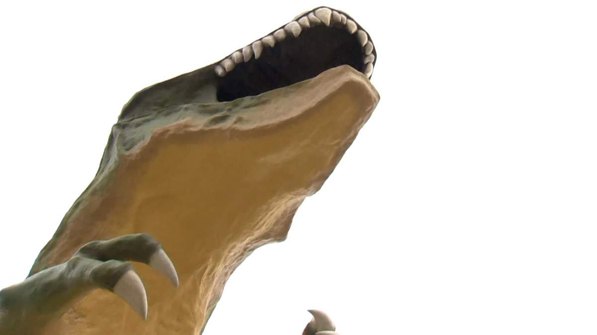 Erected in 2000, Tyra the dinosaur is scheduled to be dismantled in 2029.