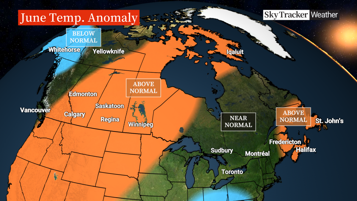 June weather could provide some relief for provinces hit hard by wildfires.
