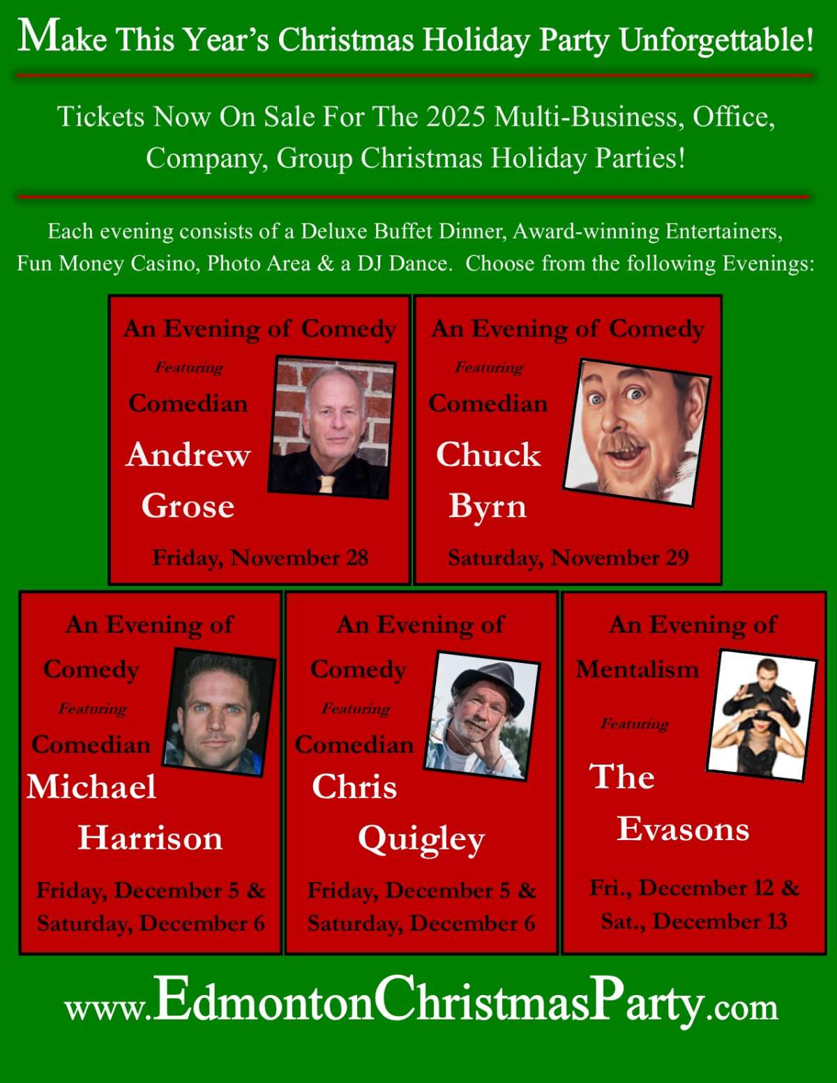 Multi-Business, Group, Office, Company Christmas Holiday Company Featuring Comedian Michael Harrison - image