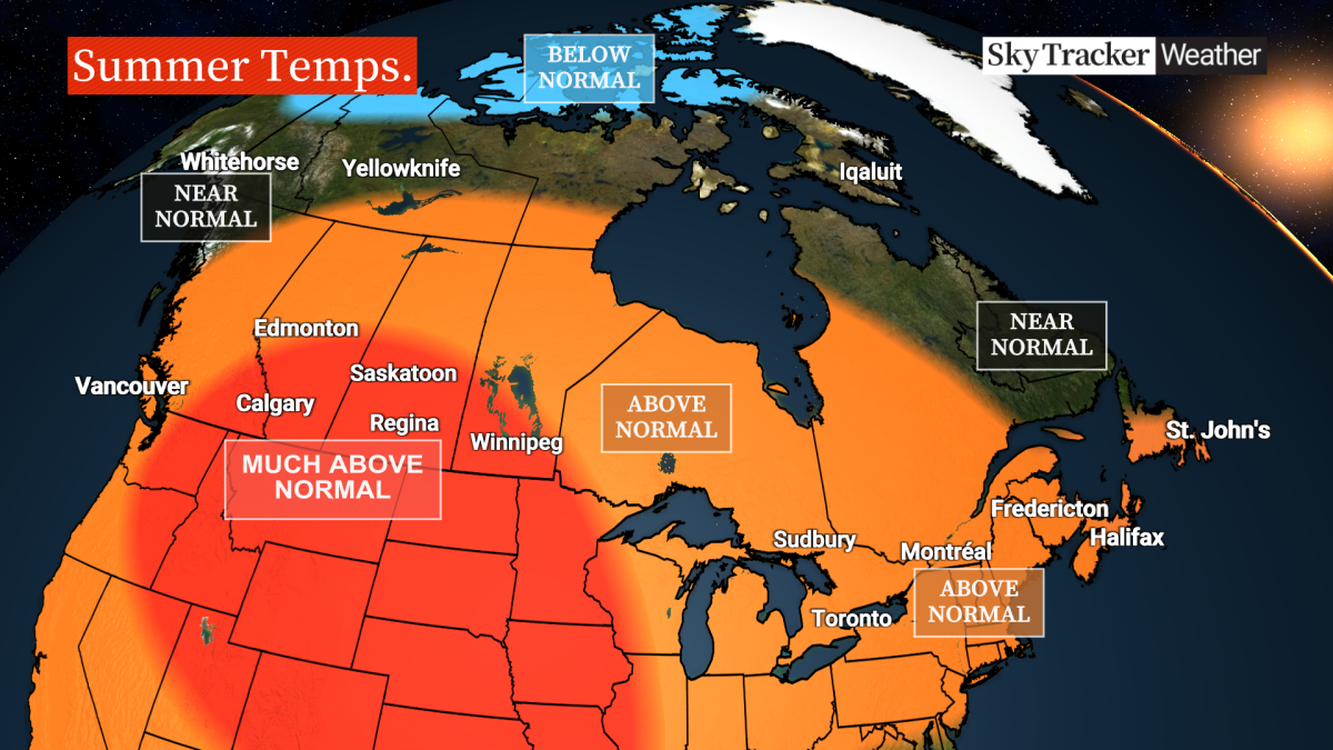 A look at the summer temperatures across Canada.