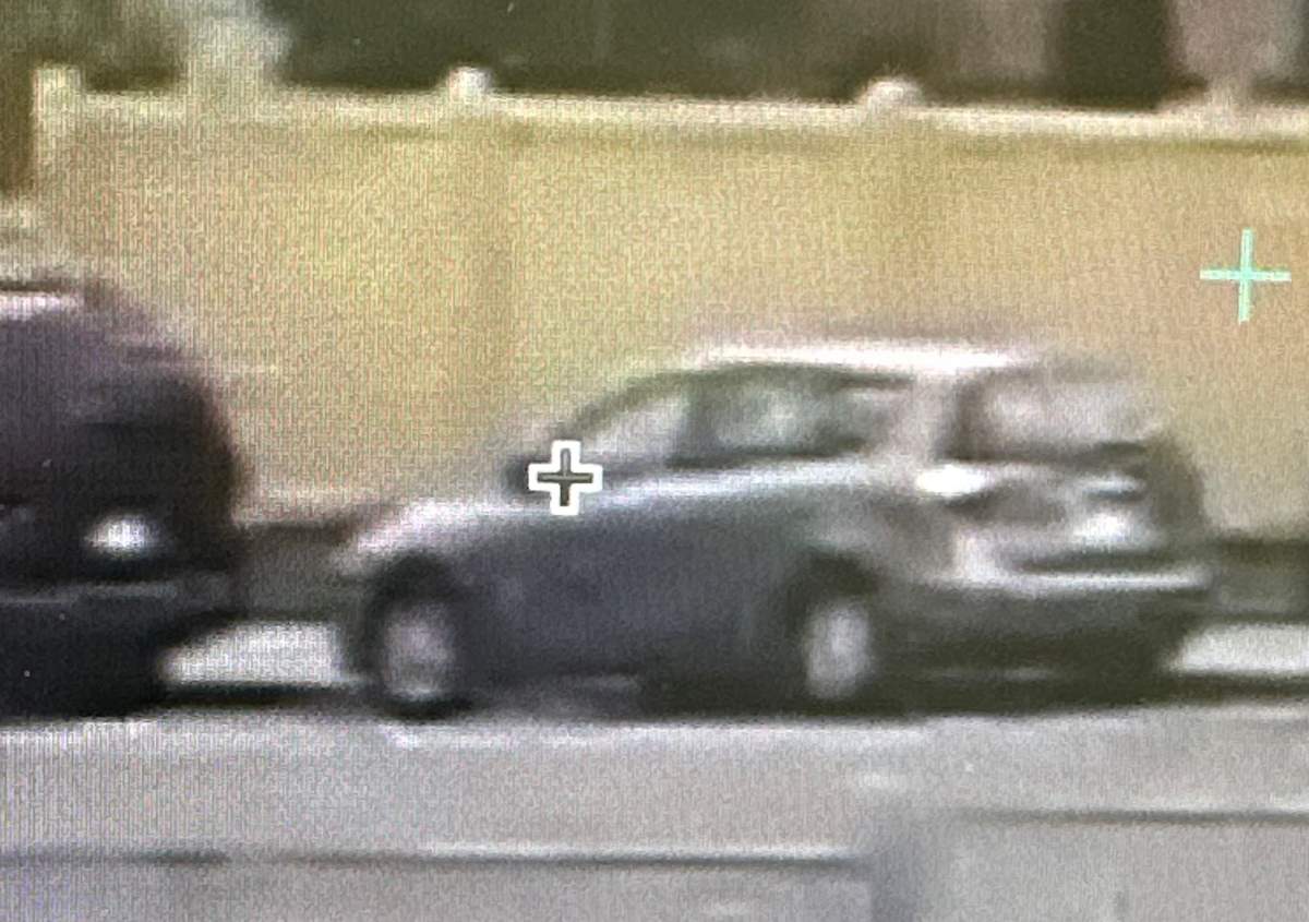 A vehicle believed to have been driven by a public indecency suspect spotted on surveillance video on May 7, 2025 in northwest Edmonton.