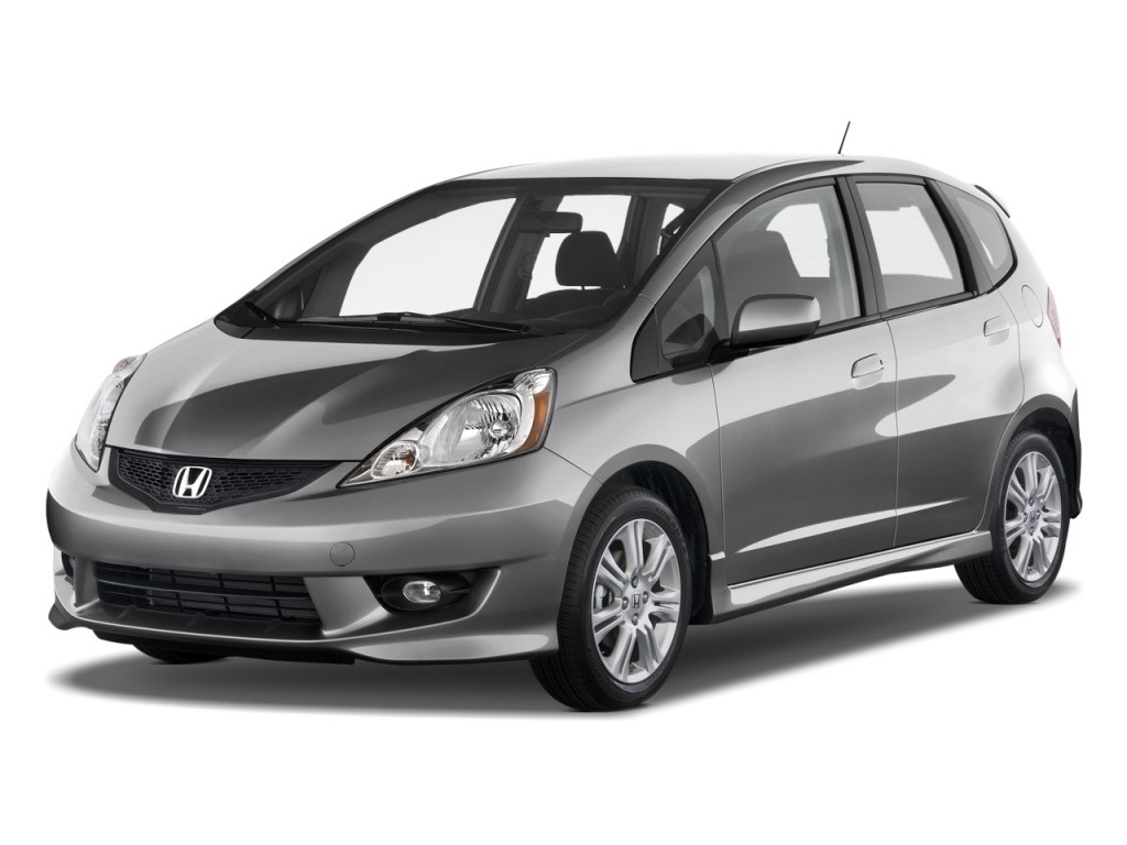 A stock photo of a 2011 Honda Fit.