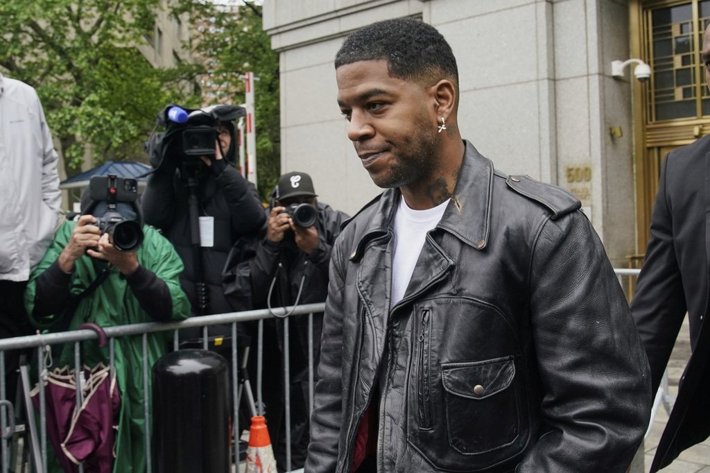Rapper Kid Cudi leaves Federal Court after testifying at the trial of Sean “Diddy” Combs, in New York, Thursday, May 22, 2025.