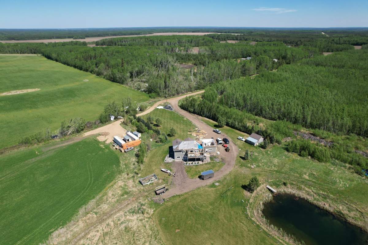 A EF1 tornado damaged the roof of a home near Atmore, Alta. on Monday, May 26, 2025.