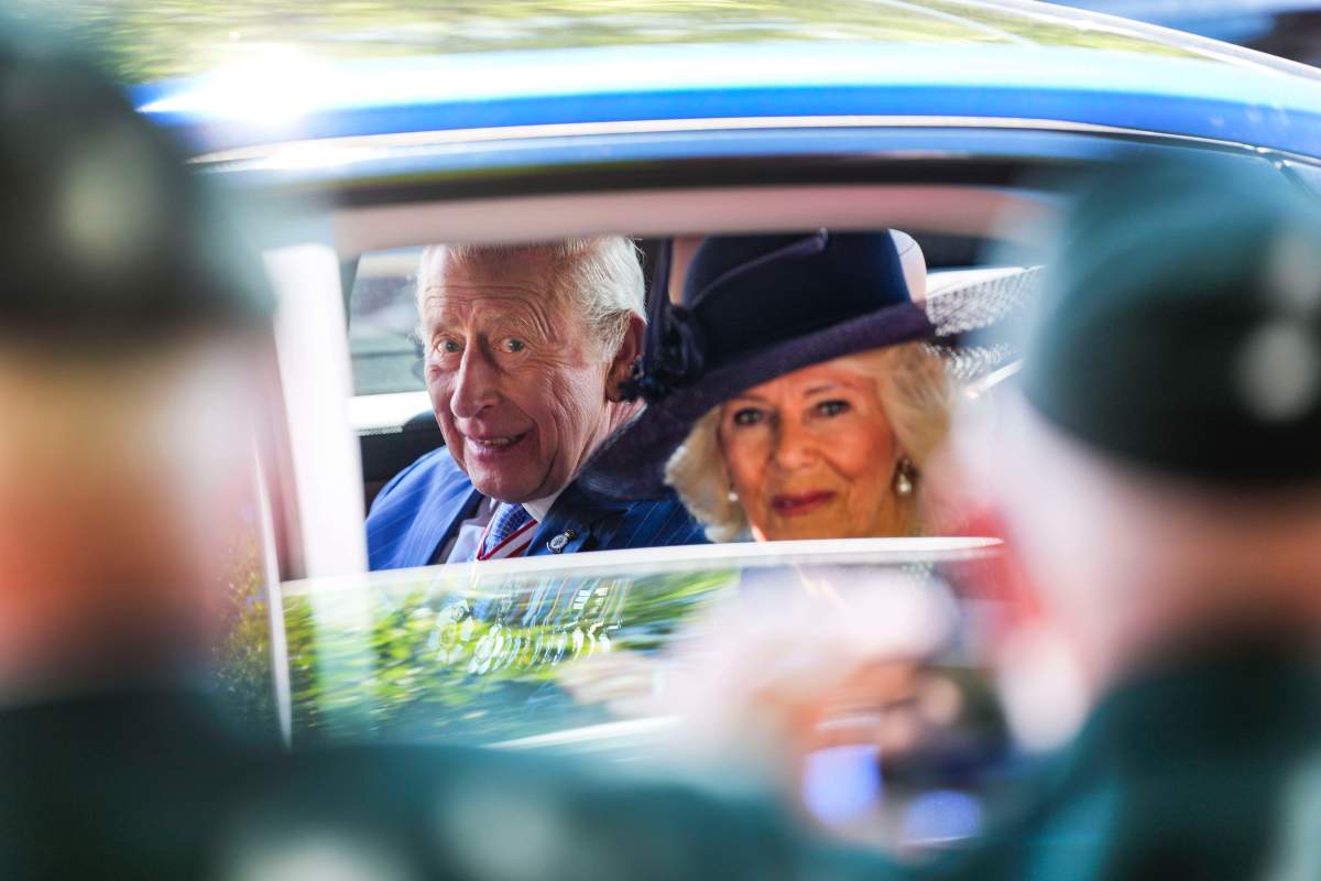 King Charles and Queen Camilla depart after laying a wreath at the Tomb of the Unknown Soldier at the National War Memorial in Ottawa during a royal visit on Tuesday, May 27, 2025. THE CANADIAN PRESS/Justin Tang