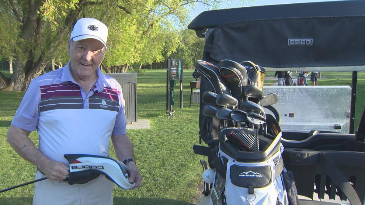Frank Plouffe has been golfing for 57 years.