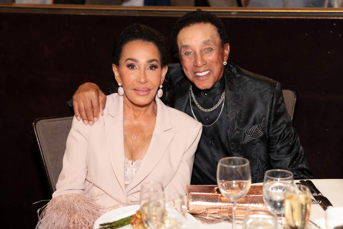 (L-R) Frances Gladney and Smokey Robinson attend the 2024 Harold and Carole Pump Foundation Gala at The Beverly Hilton on August 16, 2024 in Beverly Hills, California.