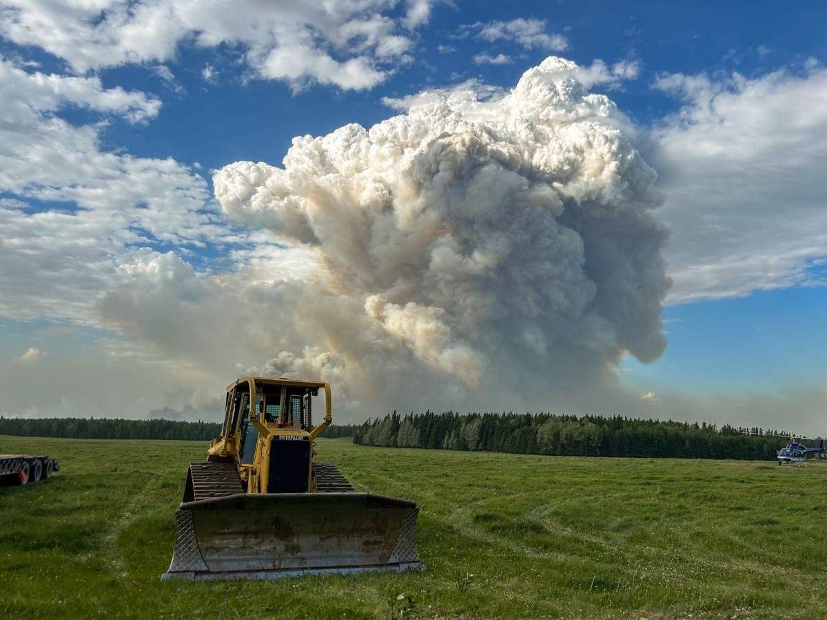 On Thursday evening, a wildfire forced the evacuation of Hubert Lake Wildland Provincial Park, located about two hours north of Edmonton.