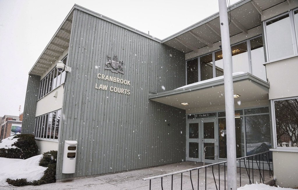 The courthouse in Cranbrook, B.C., is seen on Feb. 3, 2017. THE CANADIAN PRESS/Jeff McIntosh.