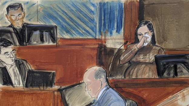 Cassie Ventura wipes tears from her eye while testifying in Manhattan federal court, Tuesday, May 13, 2025, in New York.