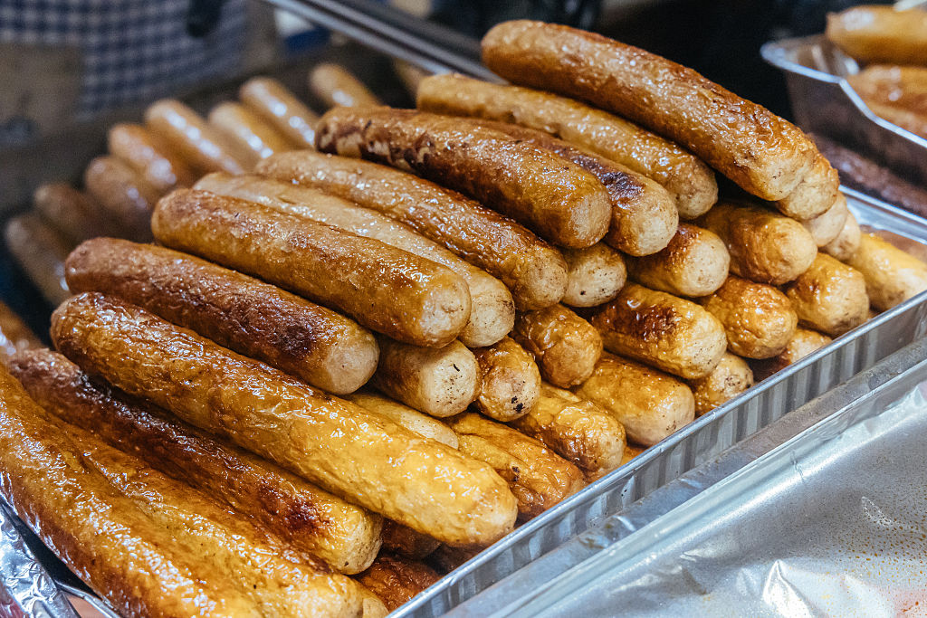 An election day sausage in bread from a BBQ, colloquially known as a sausage sizzle.