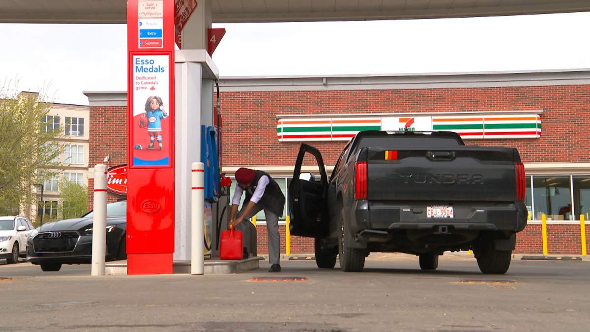 Mani Singh of Edmonton said he used to spend about $500. per month on gas, but he's now spending about $300. per month.