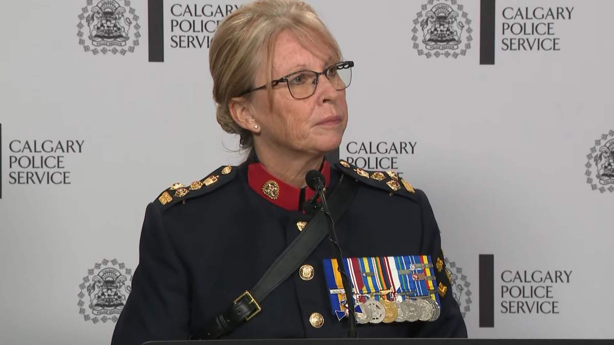 Calgary's new Police Chief, Katie McLellan, was officially sworn in on Wednesday in a small private ceremony with family and friends.