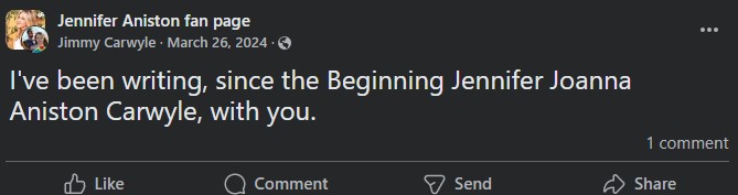 A screenshot of Jimmy Carwyle's post on Facebook.