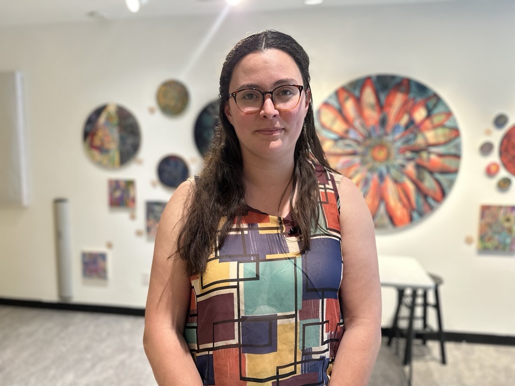 Audrey Eastwood, the interim executive director of the Bus Stop Theatre Co-op. She says artists are finding it difficult to stay in the city.