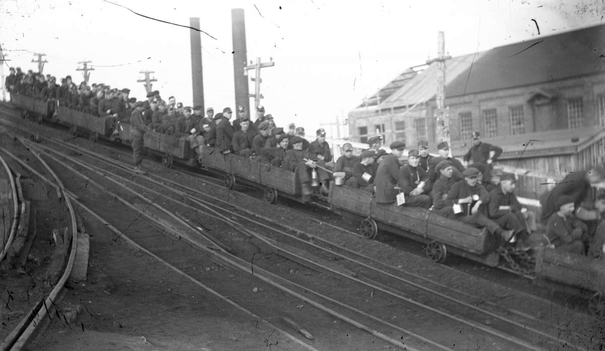 Coal miners at No. 12 Colliery in New Waterford, N.S. are seen in this handout photo from 1927.