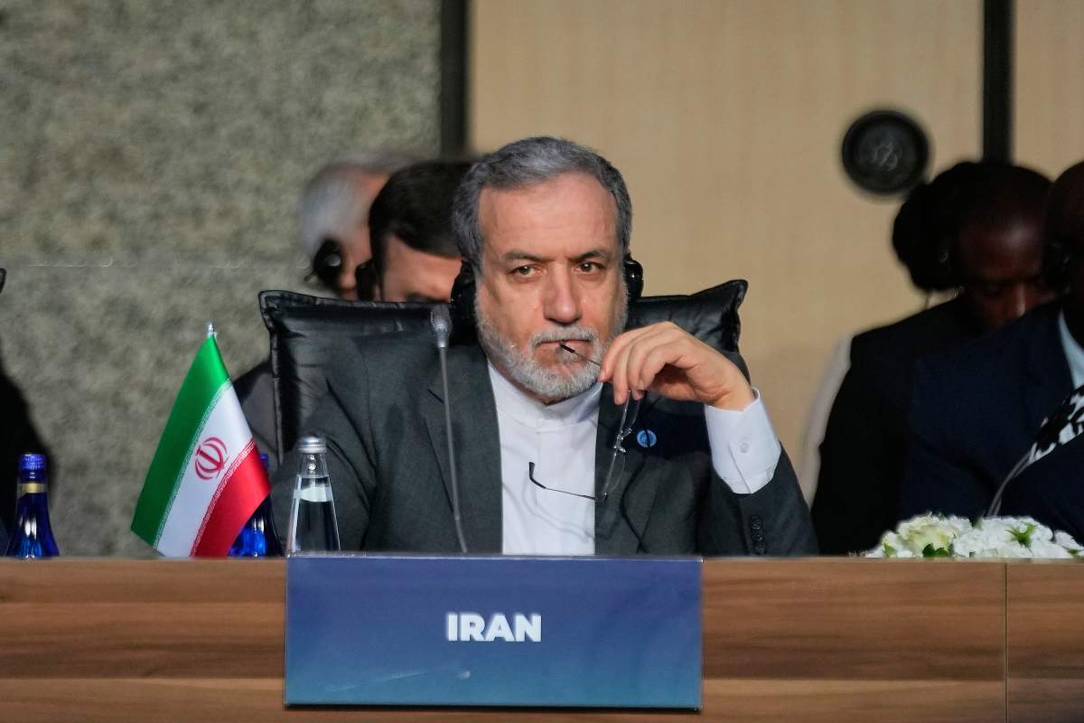 Iranian Foreign Minister Abbas Araghchi listens to speeches as he attends the Council of Foreign Ministers of the Organization of Islamic Cooperation meeting, in Istanbul, Turkey, Saturday, June 21, 2025.