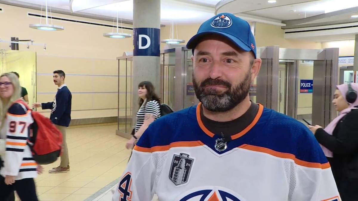 Richard Fairhead arrived in Edmonton from Brisbane, Australia so he could be in Alberta to cheer on the Oilers for Game 1 of the Stanley Cup final.