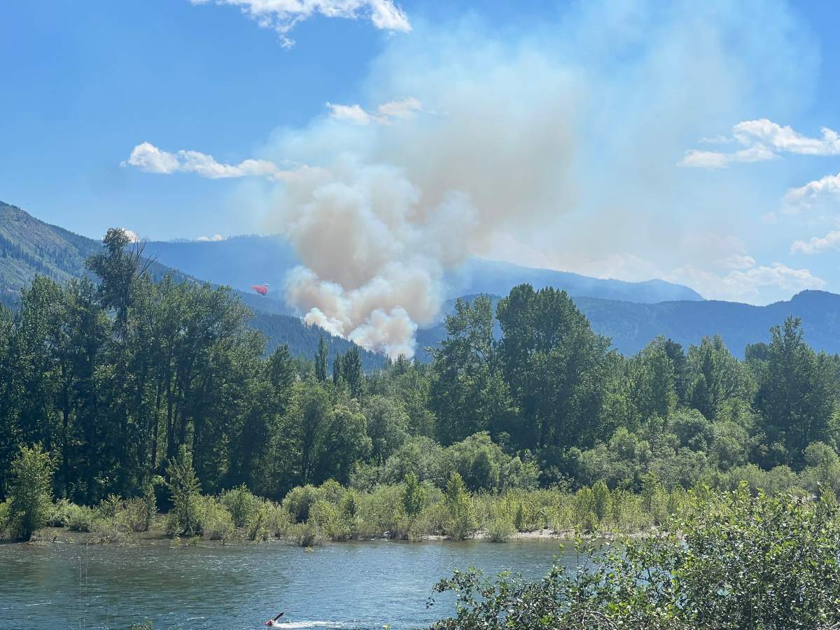 The fire is burning near the Village of Chase.