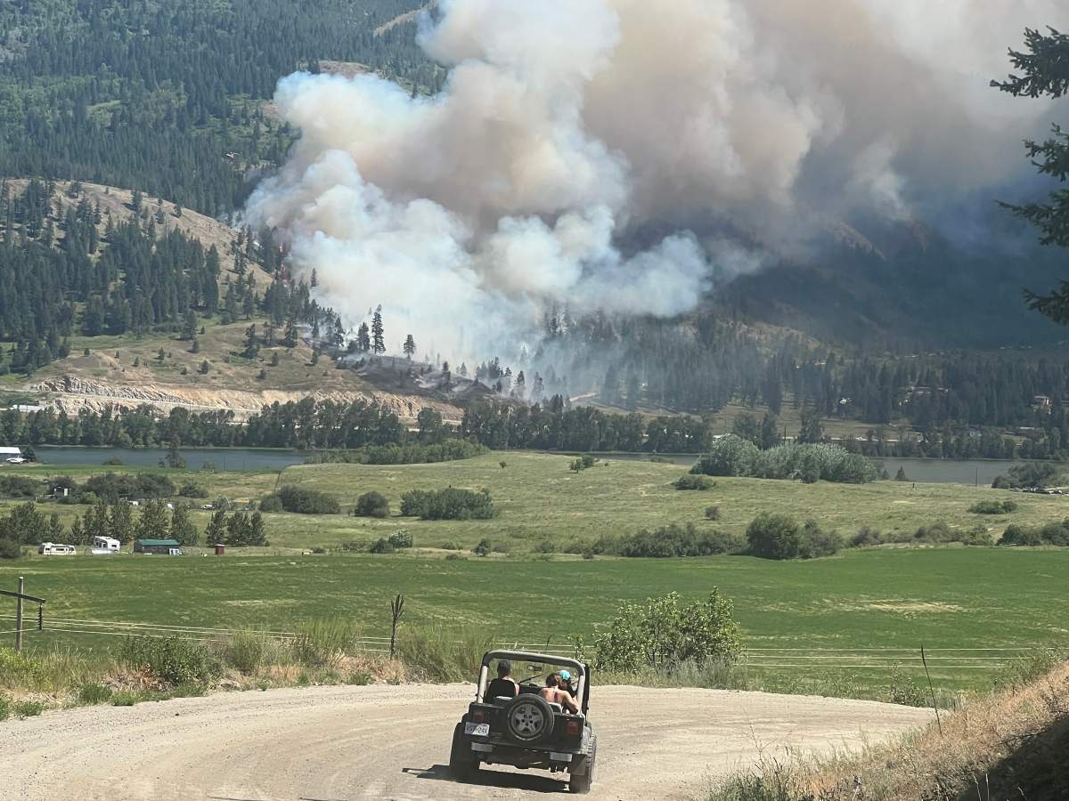 The fire is burning near the Village of Chase.