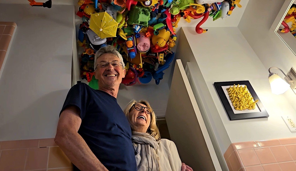 Brian MacKinnon's bathroom ceiling is an art installation too.