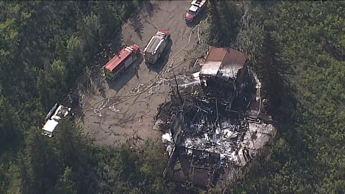 Calgary firefighters were faced with difficulties getting trucks into the area and a shortage of water when they responded to a house fire off Short Road northwest on Tuesday afternoon.