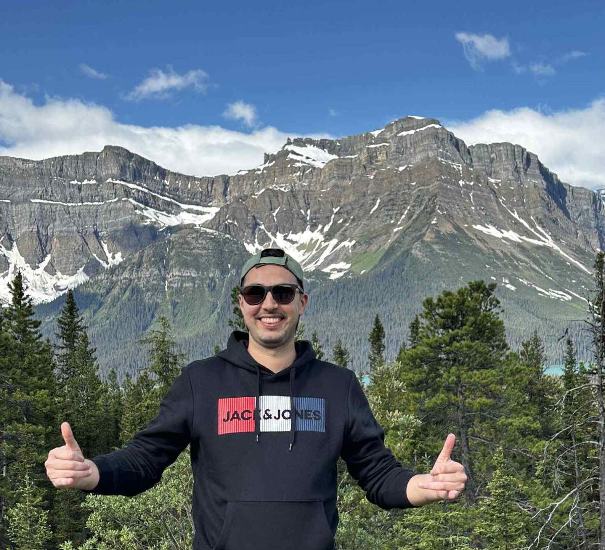 Hamza Benhilal, seen here at the start of his hike into Bow Glacier Falls, "liked Canada so much" said his older brother. Benhilal was originally from Morocco but moved to Canada in 2022.
