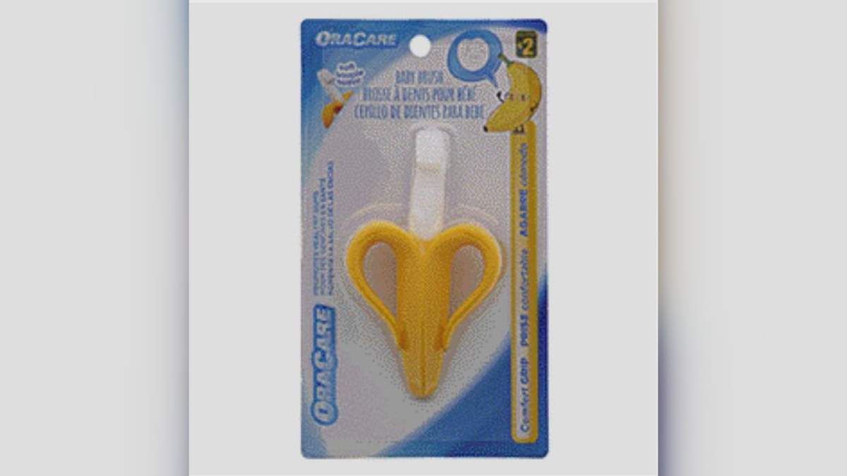 The Oracare Baby Brush is subject to a recall by Dollarama due to a manufacturing defect. 