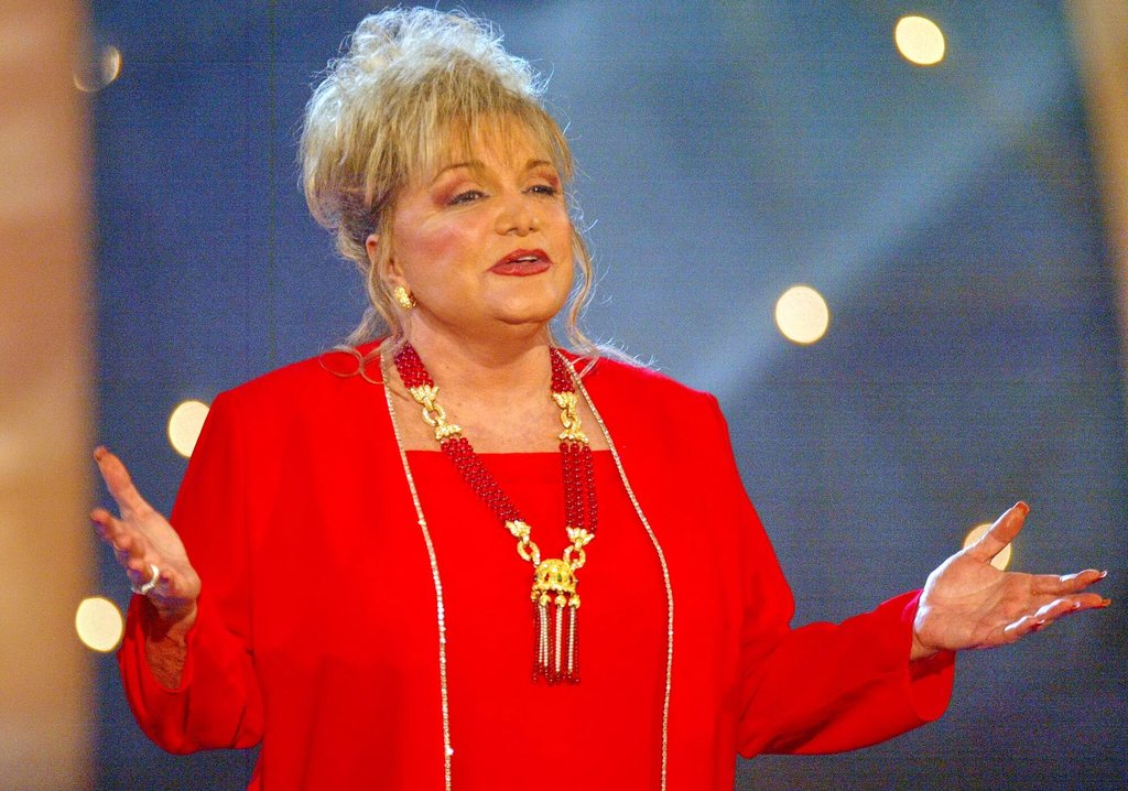 FILE - Singer Connie Francis performs during the dress rehearsal of the German TV show 'Summer Party of Folk Music' in Magdeburg, eastern Germany, June 5, 2004.