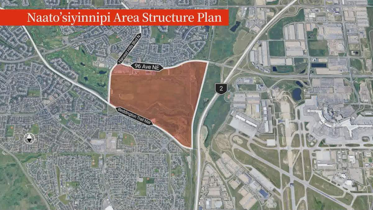 The 578 acre site included in the proposed Naato’siyinnipi Area Structure Plan