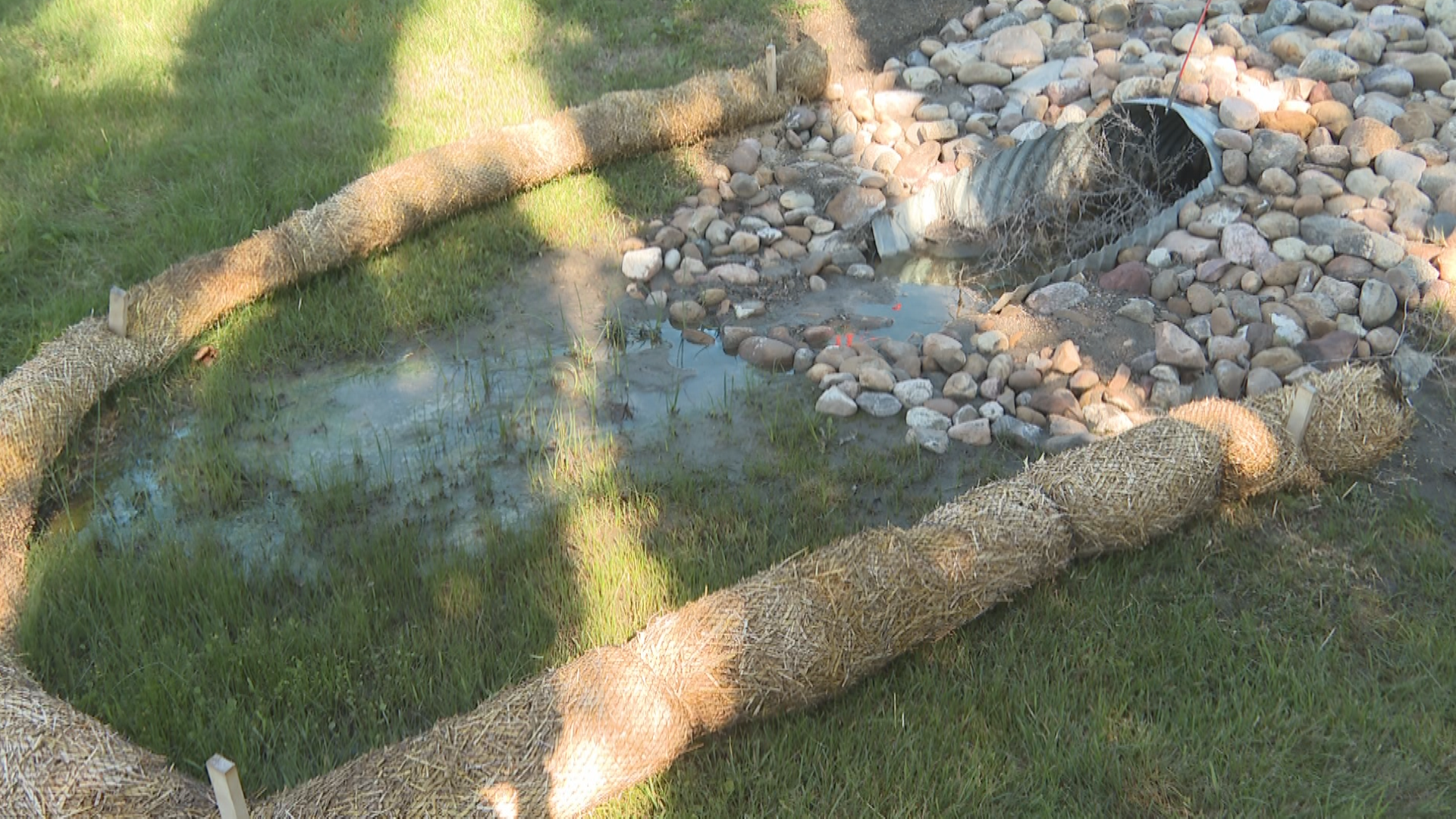 A culvert in Lake Newell Resort, Alta.