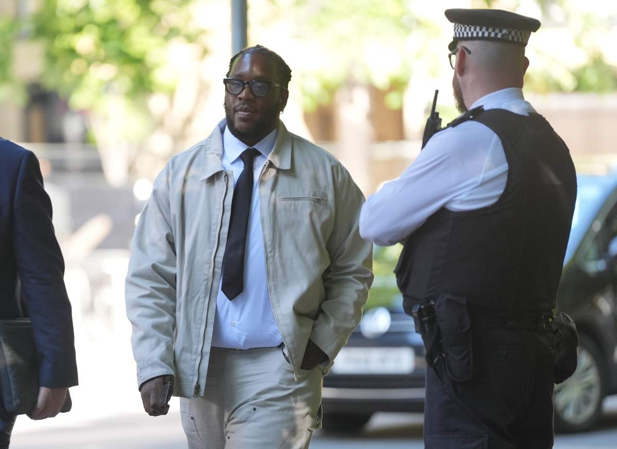 Omololu Akinlolu arriving at Southwark Crown Court, south London, where he is charged alongside R&B singer Chris Brown leaves Southwark Crown Court, south London, over an alleged assault in a London nightclub.