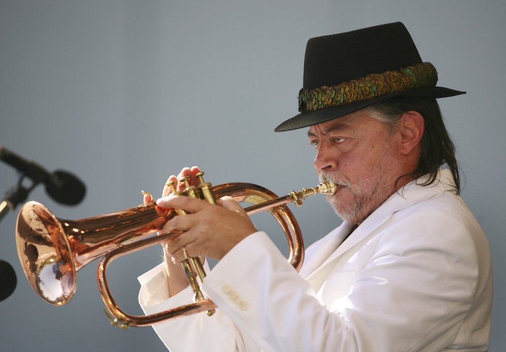 FILE - In this June 18, 2006 file photo, Chuck Mangione performs during the Playboy Jazz Festival in Los Angeles, Calif.